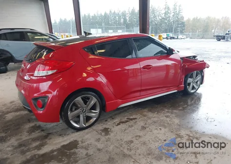 2013 Hyundai Veloster Turbo W/Black from USA, damaged, VIN KMHTC6AE9DU106071